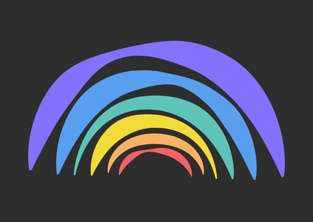The featured image for the 'Rainbow capitalism or LGBTQ+ ally? How to ensure your brand does Pride right' article. The image shows a hand drawn graphic of a rainbow