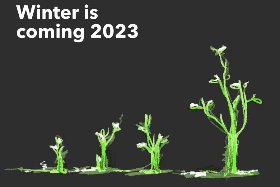 Illustration of a plant growing over time